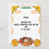 Indiaas restaurant en inauguratie kaart (Achterkant)