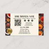Indiaas restaurant QR Code Foto Sociale Media Visitekaartje (Achterkant)