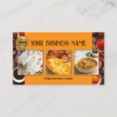 Indiaas restaurant QR Code Foto Sociale Media Visitekaartje (Voorkant)