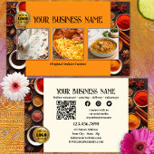 Indiaas restaurant QR Code Foto Sociale Media Visitekaartje