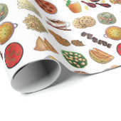 Indiaas Restaurant Voeding Naan Dosa Samosa Aloo G Cadeaupapier (Rol Hoek)