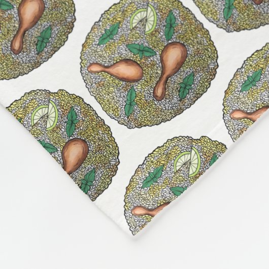 Indiaas restaurant voor voedselkeukens Chicken Bir Fleece Deken (Hoek)