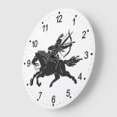 Indiaas rijppaard - Kies achtergrondkleur Grote Klok (Hoek)