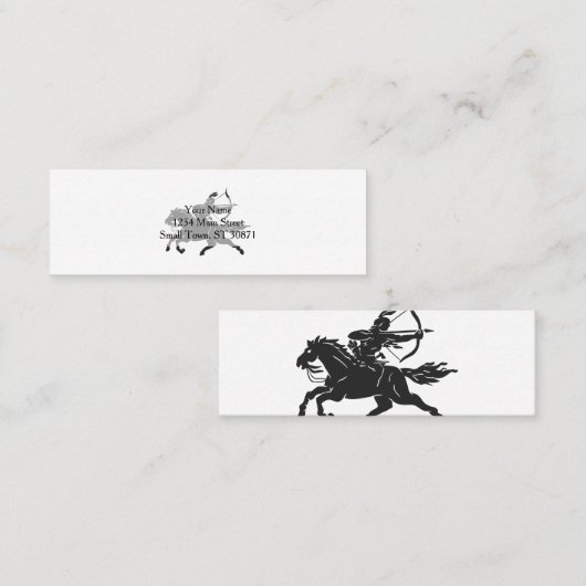 Indiaas rijppaard - Kies achtergrondkleur Mini Visitekaartje (Voorkant / Achterkant)