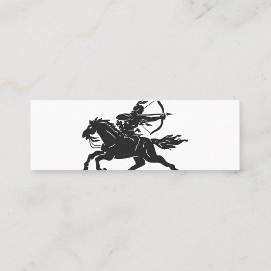 Indiaas rijppaard - Kies achtergrondkleur Mini Visitekaartje (Achterkant)