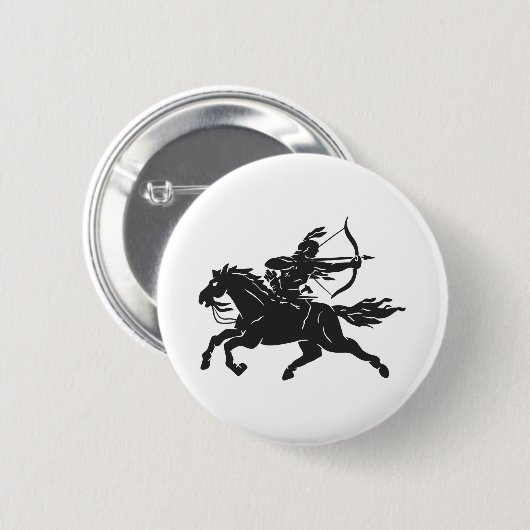 Indiaas rijppaard - Kies achtergrondkleur Ronde Button 5,7 Cm (Voorkant /achterkant)