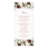 Indiaas Rode Ivory Forest Green Floral Wedding Men Reclamekaart (Voorkant)