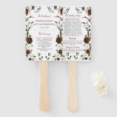 Indiaas rood bos groen boho rustiek gewei handwaaier (Voorkant en achterkant)