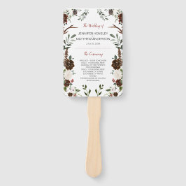 Indiaas rood bos groen boho rustiek gewei handwaaier