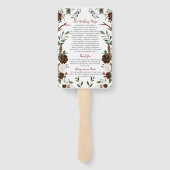 Indiaas rood bos groen boho rustiek gewei handwaaier (Achterkant)