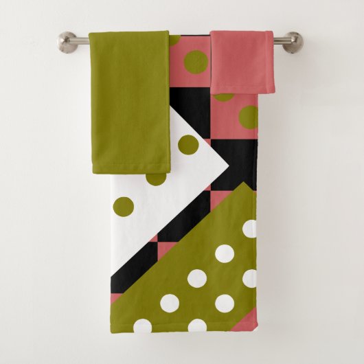 Indiaas rood en groen bad handdoek (Insitu)