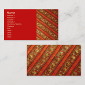  Indiaas rood goud & zijde bloemmotief Visitekaartje (Voorkant / Achterkant)