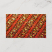  Indiaas rood goud & zijde bloemmotief Visitekaartje (Achterkant)