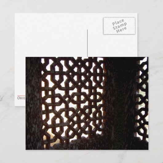 Indiaas ruiten briefkaart (Voorkant / Achterkant)