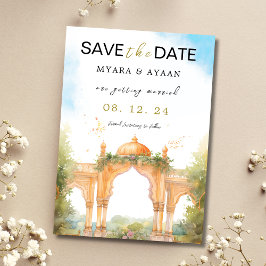 Indiaas Save the Date sjabloon Hindu bewaar de dat