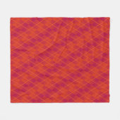 Indiaas Sinaasappel en Violet Argyle Fleece Deken (Voorkant (Horizontaal))