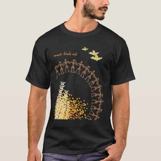 Indiaas stammodel T-shirt - zwart (Voorkant)