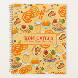 Indiaas Street Food Pattern Kleurrijke Feestelijke Planner