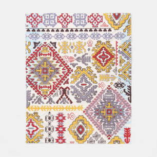 Indiaas tapijt, paisley mandala, yoga fleece deken