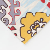 Indiaas tapijt, paisley mandala, yoga fleece deken (Hoek)