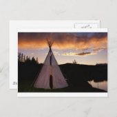 Indiaas Teepee Sunset-landschap Briefkaart (Voorkant / Achterkant)