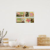 Indiaas Territorium, New Mexico, South Dakota, Tex Poster (Keuken)