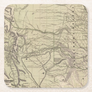 Indiaas Territorium, Noord-Texas, Nieuw Mexico Kartonnen Onderzetters