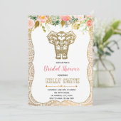 Indiaas thema vrijgezellenfeest feestuitnodiging kaart (Staand voorkant)