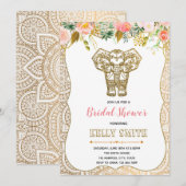 Indiaas thema vrijgezellenfeest feestuitnodiging kaart (Voorkant / Achterkant)