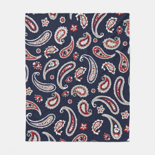 Indiaas traditioneel paisleypatroon voor de marine fleece deken