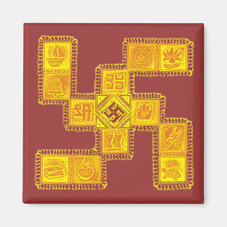 Indiaas traditioneel Swastika Magneet