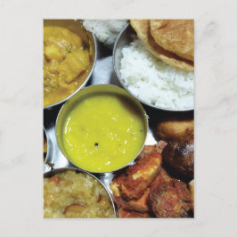 Indiaas Vegetarisch Voedsel Briefkaart