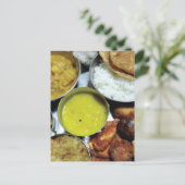 Indiaas Vegetarisch Voedsel Briefkaart (Staand voorkant)