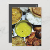 Indiaas Vegetarisch Voedsel Briefkaart (Voorkant / Achterkant)