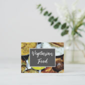 Indiaas Vegetarisch Voedsel Visitekaartje (Staand voorkant)