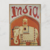 Indiaas vintonijnreis briefkaart (Voorkant)
