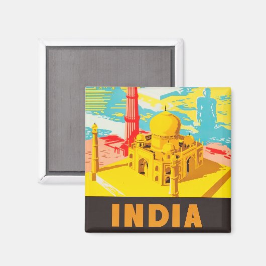 Indiaas vintonijnreis magneet (Voorkant / Achterkant)