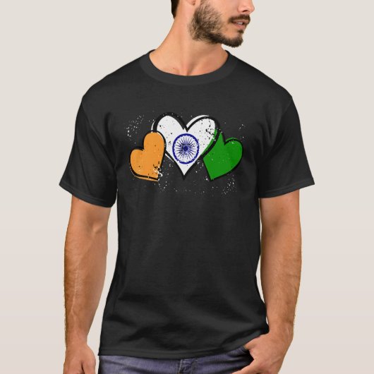  Indiaas Vlag Hart Pride Indiaas Hart T-shirt (Voorkant)