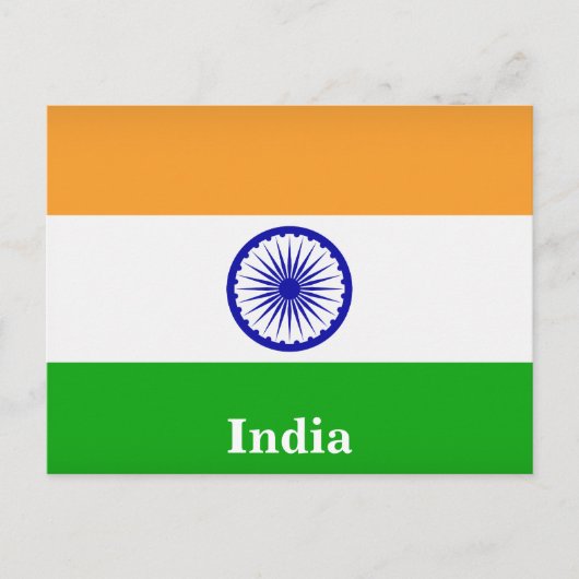  Indiaas Vlag Reistoerisme Briefkaart (Voorkant)