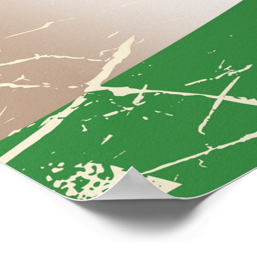 Indiaas Vlag vintage-poster. Poster (Hoek)