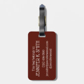 Indiaas voedseltandoorkoken Tandoori Chicken Bagagelabel (Achterkant verticaal)