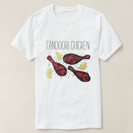 Indiaas voedseltandoorkoken Tandoori Chicken T-shirt (Design voorkant)