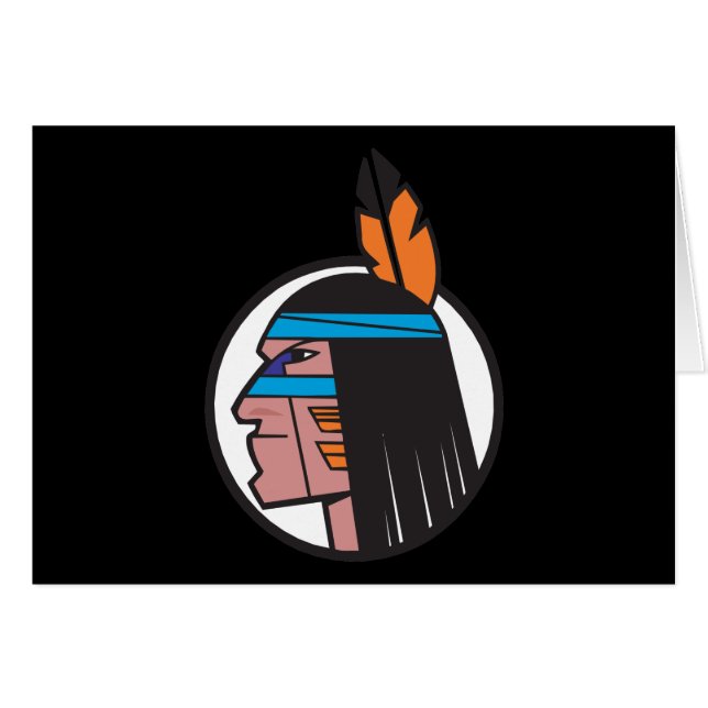 Indiaas Warrior Head (Voorkant Horizontaal)