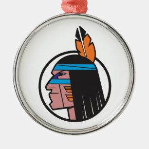 Indiaas Warrior Head Metalen Ornament