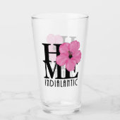 Indialantiel HOME roze hibiscus Glas (Voorkant)