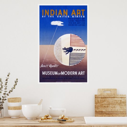 Indian Art in America 1936 WPA Poster (Keuken)