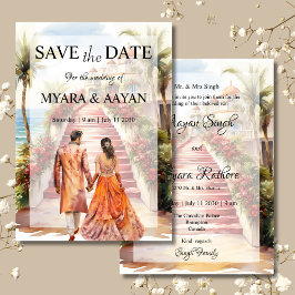 Indian Beach Save the Date uitnodiging Sjabloon