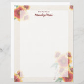 Indian Blanket gedempt ongevoerde papieren vel (Voorkant / Achterkant)