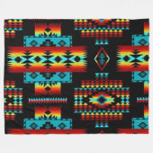 INDIAN BLANKET (gesimuleerd) Vliegtuigbakken Fleece Deken (Voorkant (Horizontaal))