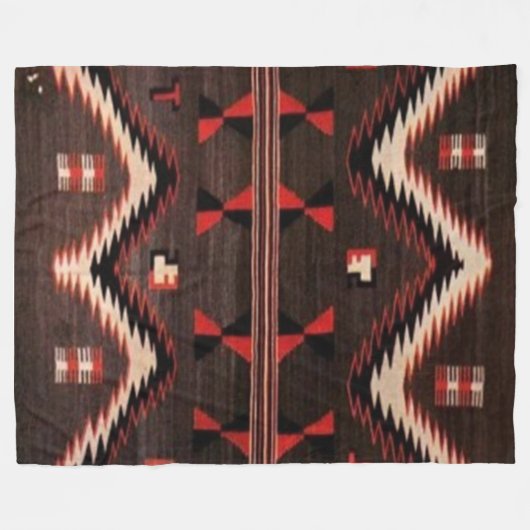 INDIAN BLANKET (gesimuleerd) Vliegtuigbakken Fleece Deken (Voorkant (Horizontaal))